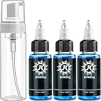 JimKing Sabonete de limpeza de tatuagem, sabonete ultra concentrado de 118 g com frasco de espuma de 200 ml, kit de suprimentos de limpeza de tatuagem para tatuagens, piercings, cuidados posteriores