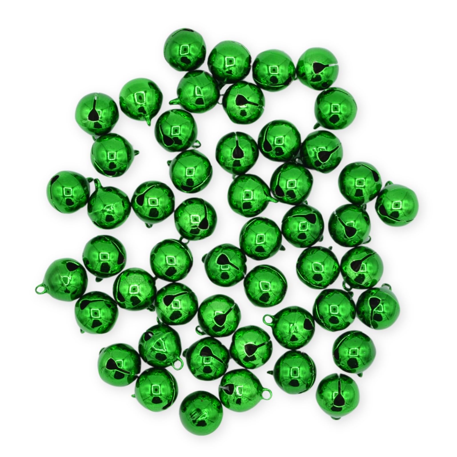 celloexpress 18mm Green Jingle Bells - Mini Christmas Craft DIY Festive Decorations Gift Wrap (Pack of 25)