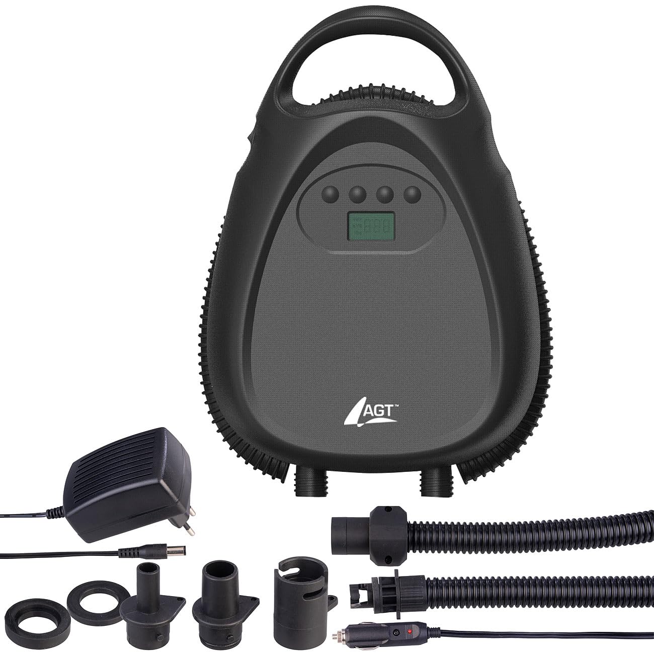 AGT Akkupumpe für SUP: Akku-Luftpumpe für SUP-Boards, 70 l/Min., 12 V, 1,38 bar/20 psi (Pumpe elektrisch, Luft-Pumpe, Board)