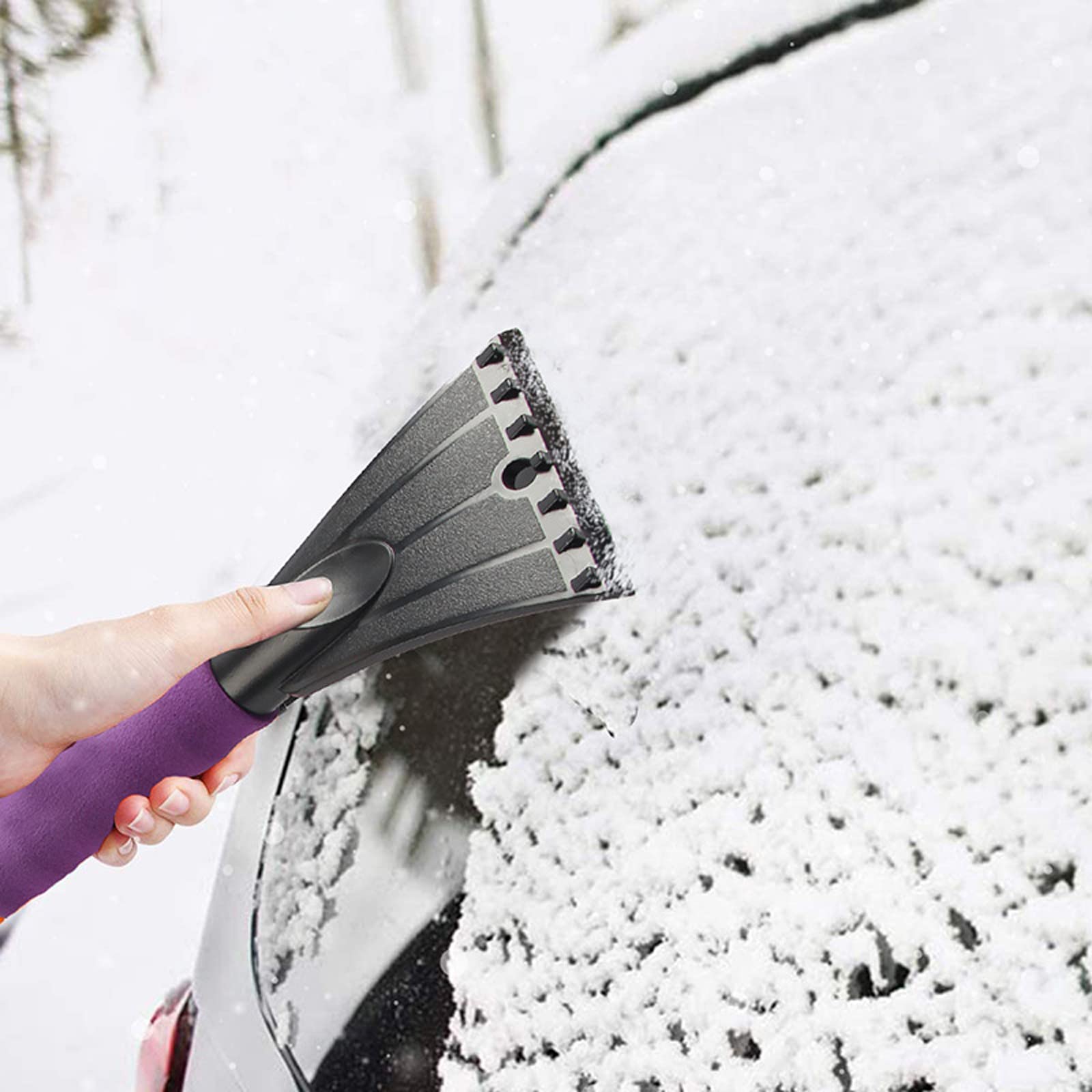 Brosse à Neige Grattoir à Glace Pelle à Neige Grattoir à Glace pour Pare-Brise de Voiture, 23,6" à 32,6" Brosse à Neige Extensible, Grattoir à Neige télescopique pour Voiture Automobile S