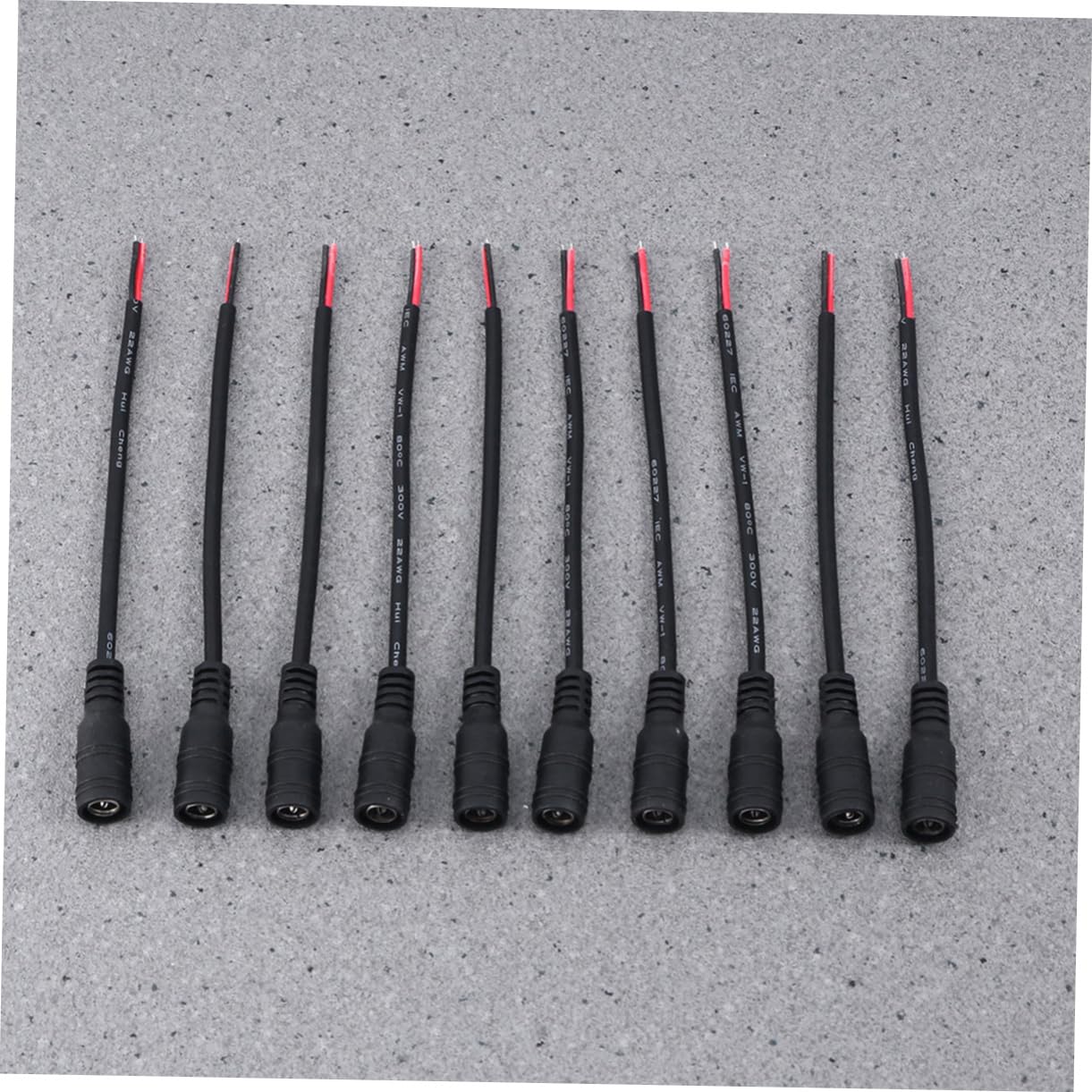 KICHOUSE 2sets Female Power Connector Plug CCTV Wire Connectors 12v Dc Jack CCTV Camera Cable Adapter Cable 10pcs*2