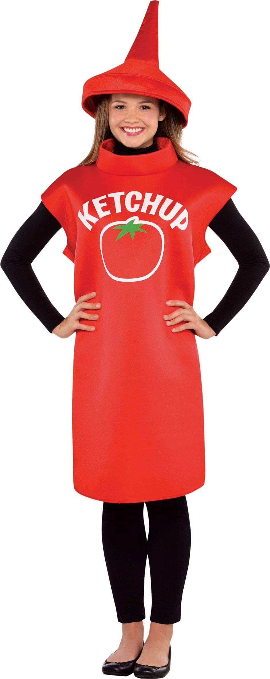 amscan 844267-55 Adults Ketchup Bottle Fancy Dress Novelty Costume (Chest: 42")