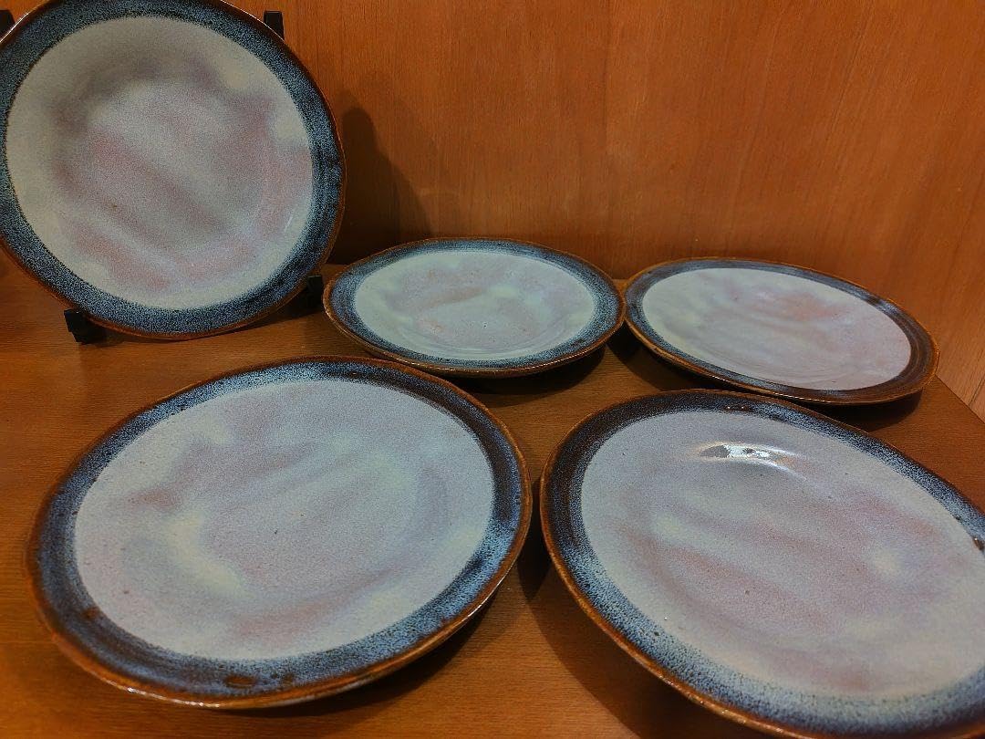 未使用 萩焼 天龍窯 鈞窯取皿揃 5客セット 萩焼 天龍窯 鈞窯取皿揃 5客セット 未使用 萩焼