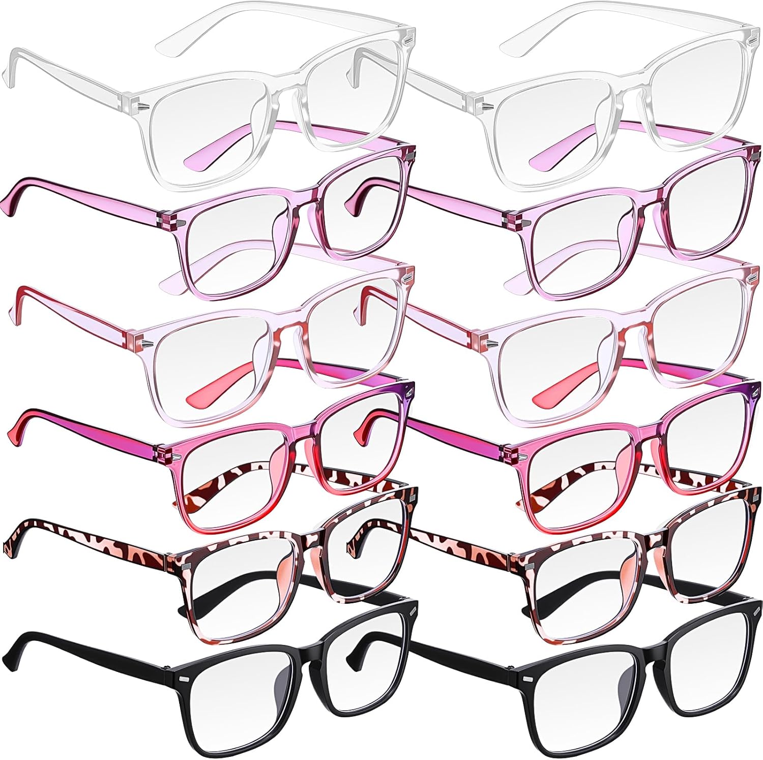 Jerify 18 Pack Blue Light Glasses for Women Men, Bluelight Blocking Glasses for Computer Reading Phone Screen Gaming TV - Image 7