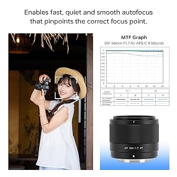 VILTROX AF 56mm f1.7 Xマウント Viltrox AF 56mm F1.7 Air APS-C Lens for Fujifilm X-Mount