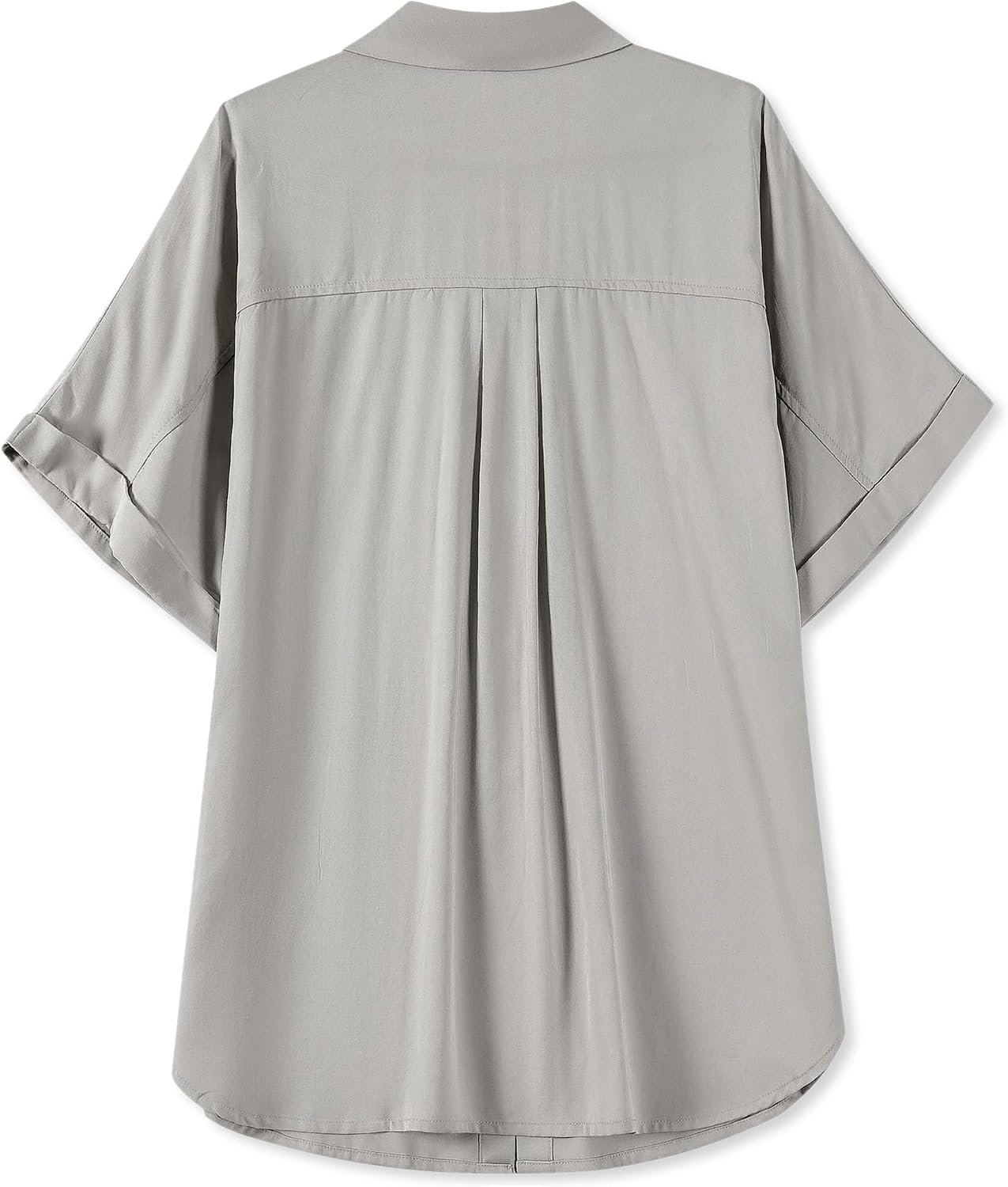 Joe Wenko Women’s Soft Casual Short Sleeve Snap Front Blouse Shirt