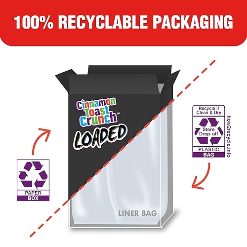 Miniatura 7 de Cinnamon Toast Crunch Loaded Cereal, cereal de azúcar de canela con relleno de crema de vainilla con sabor artificial, hecho con grano entero,