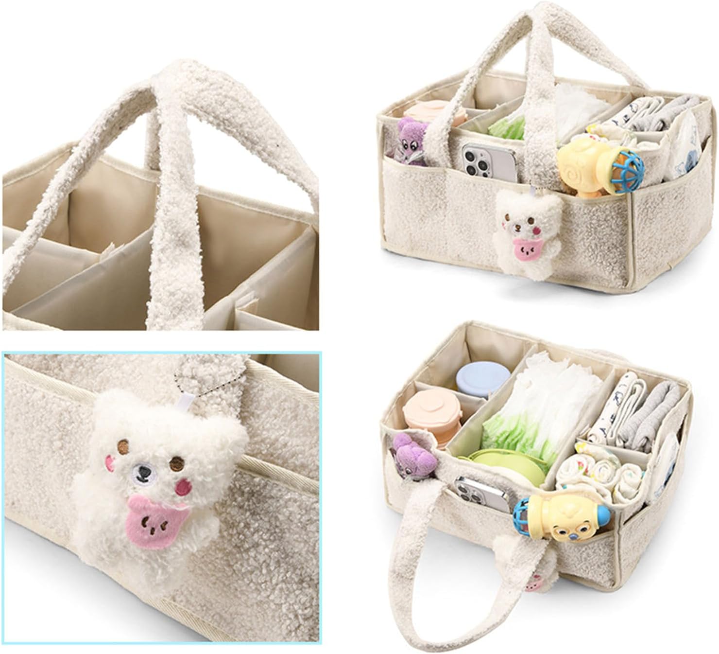 Large Capacity Baby Diaper Organiser Bag for Boys Girls Nursery Must Have Newborns Essential Travel Handbag