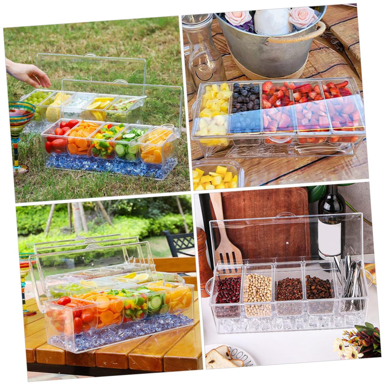 Contenitori per Spezie in Plastica Trasparente Riutilizzabile Barattoli da Cucina per Condimenti Contenitori con Misurino per Spezie e Zucchero Accessori da Cucina Pratici