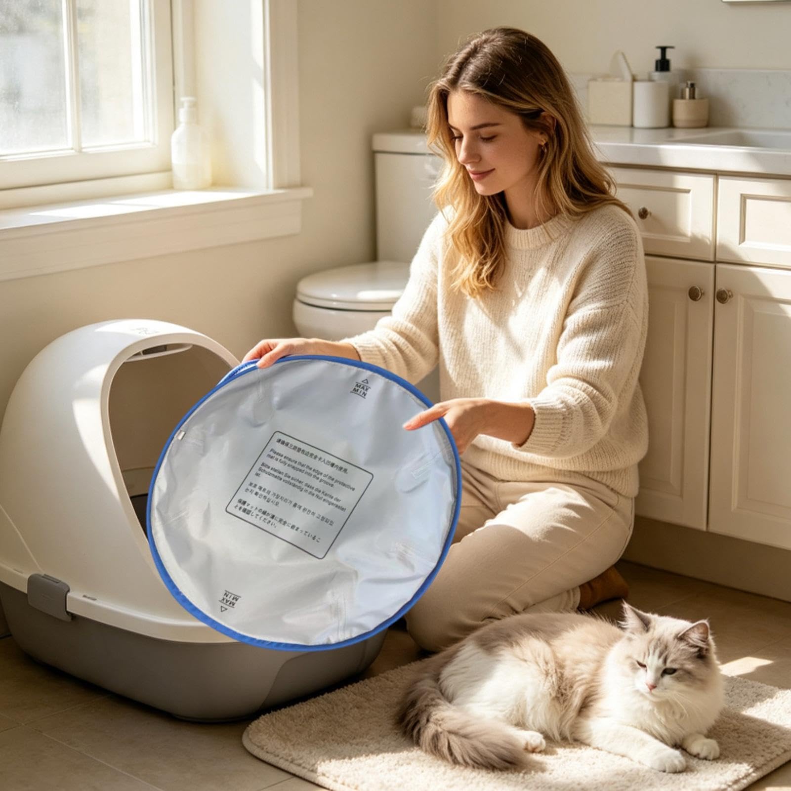 Automatische Katzentoiletteneinlagen, wiederverwendbar, universal