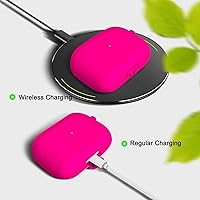 Vista 742 de Funda para AirPods Pro con kit de limpieza, funda de silicona suave para Apple AirPod Pro de 1ª/2ª generación, accesorios de funda AirPods Pro/Pro 2