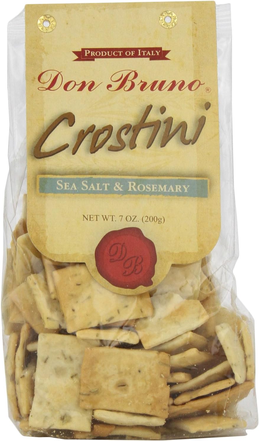 Don Bruno Crostini, Sea Salt & Rosemary, 7 Ounce (Pack of 6)