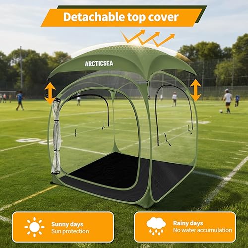 Miniatura 5 de ARCTICSEA Tienda de Campaña Deportiva de PVC Engrosado - Cápsula de Refugio para Todas las Condiciones Climáticas para 2-6 Personas, Refugio