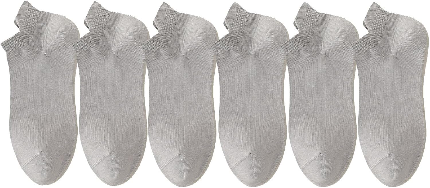 Mens No Show Socks 6 Pairs Low Cut Sneaker Socks Daily Wear