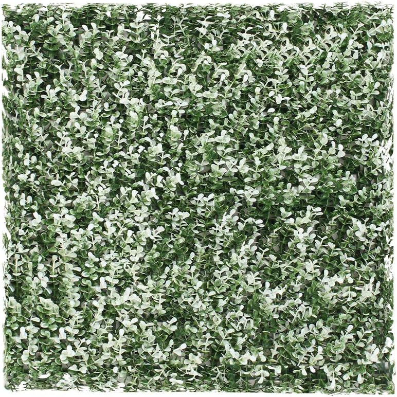 ECOOPTS 20" x 20" Artificial Ivy Fence Greenery Panel Laurel Boxwood Privacy Fence Ivy Screen Decoration for Home Backyard Patio Indoor Outdoor (Buxus White, 6 Pieces)