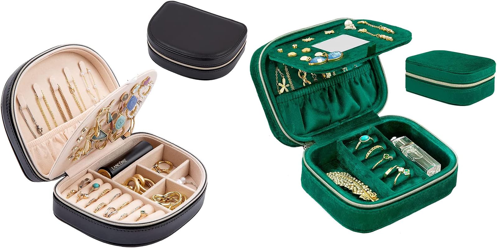 ProCase Travel Size Jewelry Box Bundle with Velvet Jewelry Box Clothing, Shoes