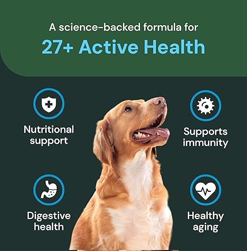 Vista 29 de VetriScience Senior 27+ - Masticables de salud activa, multivitamínico diario Canine Plus para perros mayores, vitaminas equilibradas, minerales