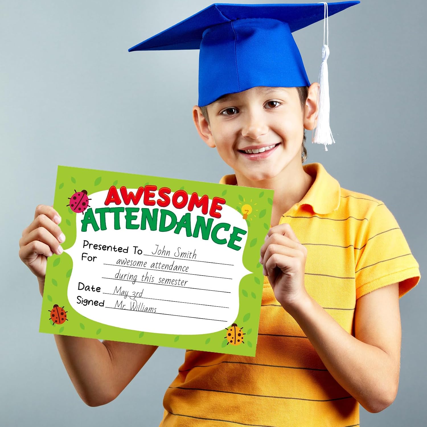 40PCS Student of Award Certificates End of School Year Superlatives Certificates Kids Recognition Achievement 8.5” X 11” Student of The Year Certificates Graduation Teacher Classroom Supplies