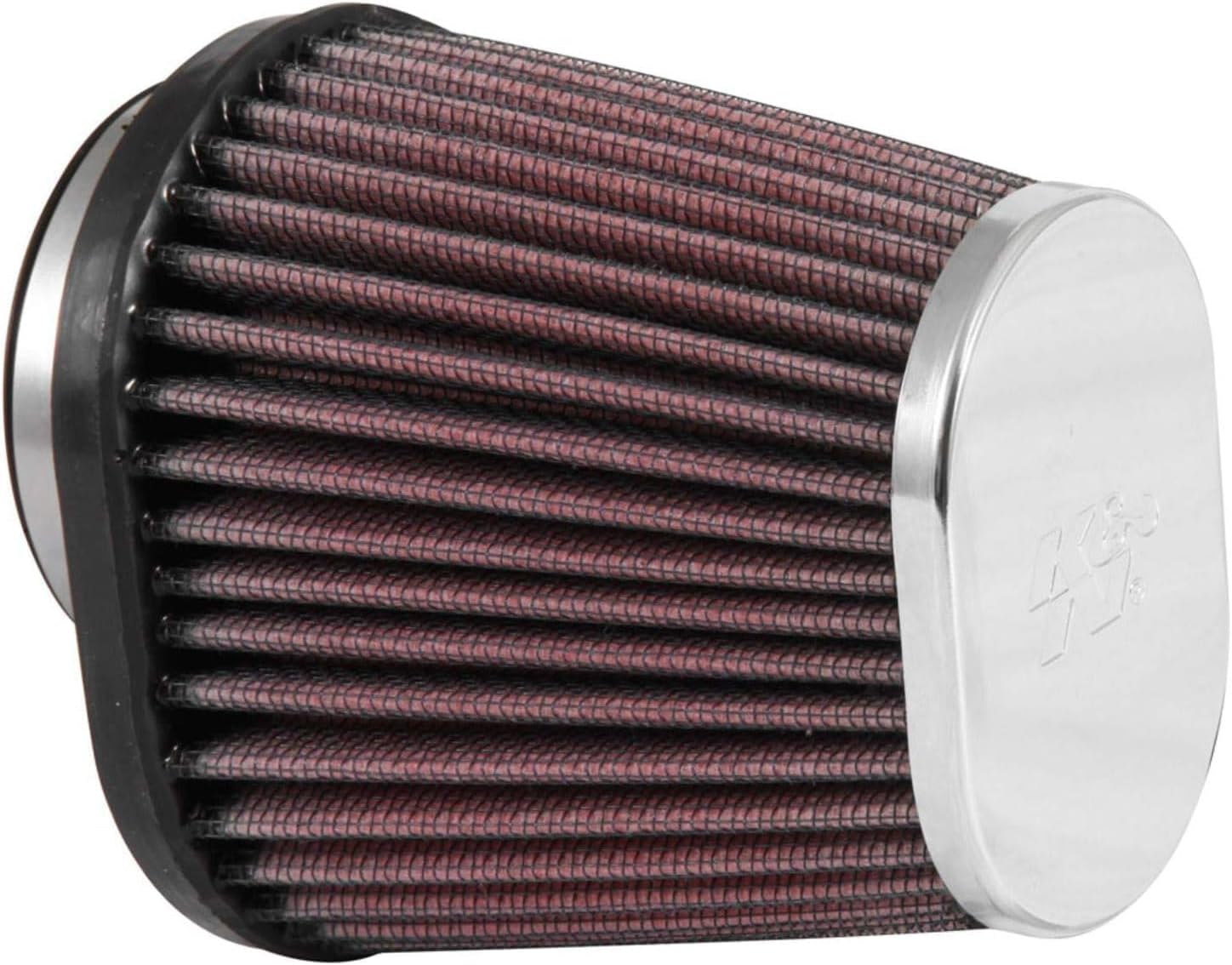 K&N High-Flow Original Lifetime Universal Clamp-On Air Filter:Performance, Premium, Washable: Flange Diameter: 2.125 In, Filter Height: 4 In, Flange Length: 0.625 In, Shape: Oval Straight, RC-2890