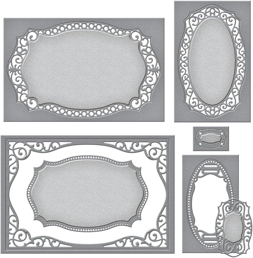 Spellbinders Nestabilities Majestic Labels Twenty-Five Etched/Wafer Thin Dies