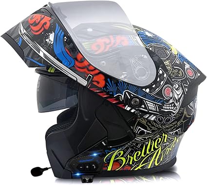 ZHEN Flip Up Modulare Bluetooth Casco ECE Omologato Integrale Casco Moto  Doppia Visiera Aperta Anti-Appannamento Traspirante per Donne E Uomini Casco  Adulti Anticollisione Motocross Integrali : Amazon.it: Auto e Moto