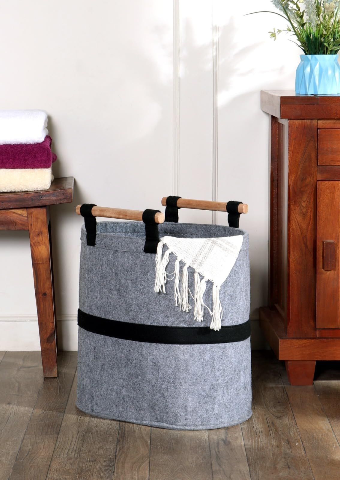 ALYA HOME Storage Box,Multipurpose box self Design Hand made polyester Box (Multicolor)