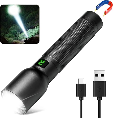 Miniatura 27 de Linternas recargables 900000 lúmenes de alto brillo linterna LED linterna táctica de alta potencia linternas zoomable 3 modos IPX6 impermeable luz