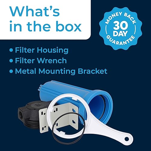 Miniatura 7 de SpiroPure Carcasa de filtro de agua de 10 x 2.5 pulgadas, carcasa estándar delgada de 10 pulgadas 10 x 2.5 pulgadas, NPT de 12 pulgadas