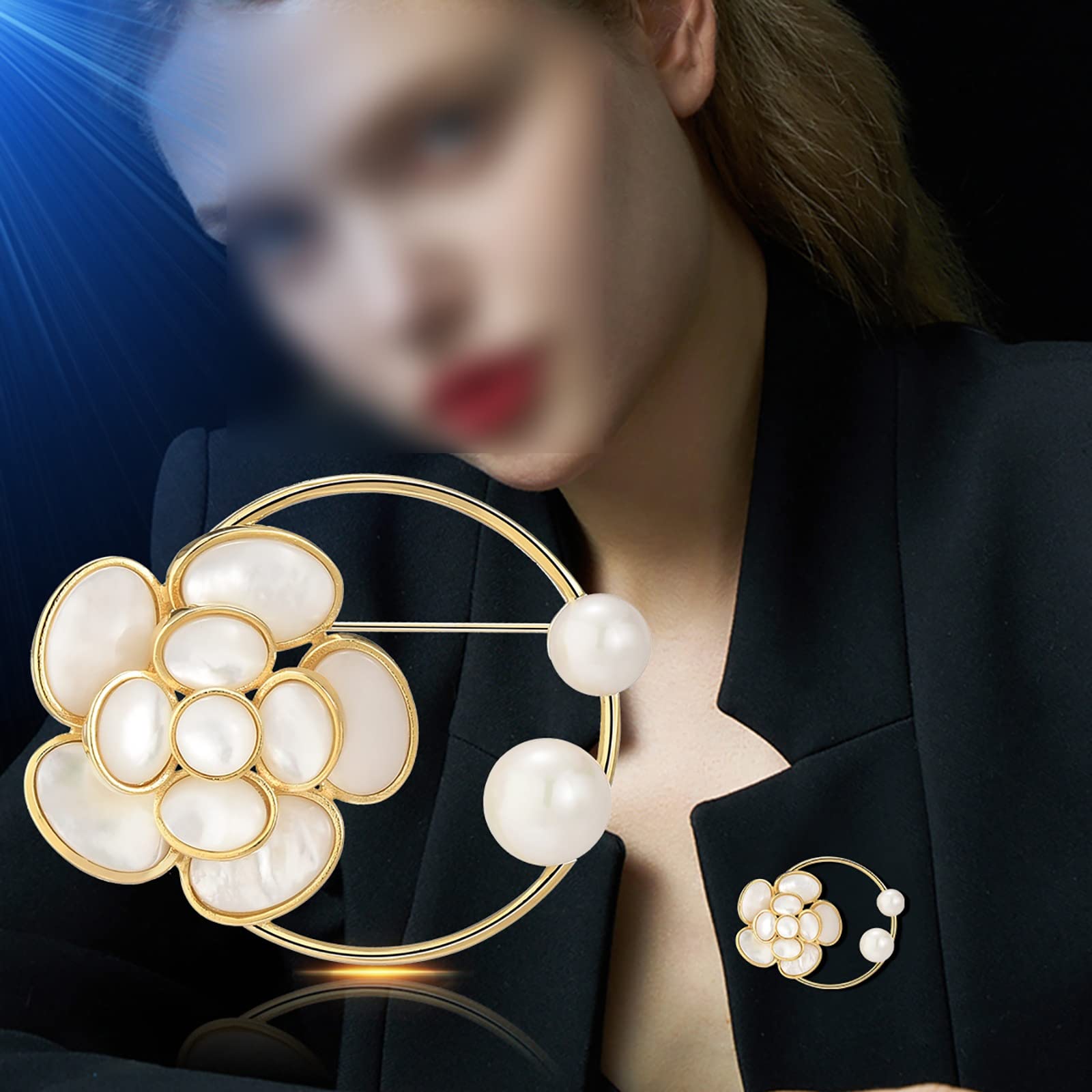 Broschen für Damen Elegante Brosche Damen Jacke Anzug Pin Kostüm für Mäntel, Hochzeiten, Partys