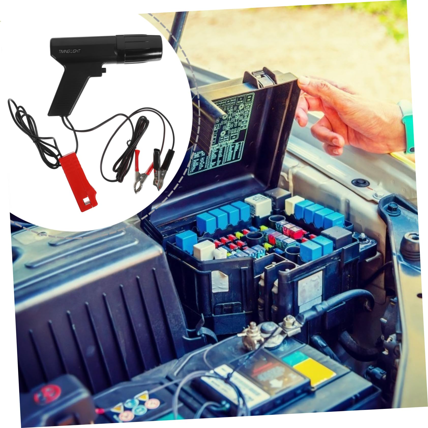 PLAFOPE Sturdy Plastic Ignition Timing for Automotive Tool Timing Light Digital Display