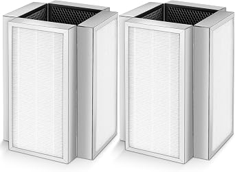 Model 50 Replacement Filter, Compatible with MA Series 50W/50B/50S Air Purifier, 3-in-1 Activated Carbon Filter for Wildfire Smoke, Odors, Pollen, Dust "50" Means Model - 2 Pack