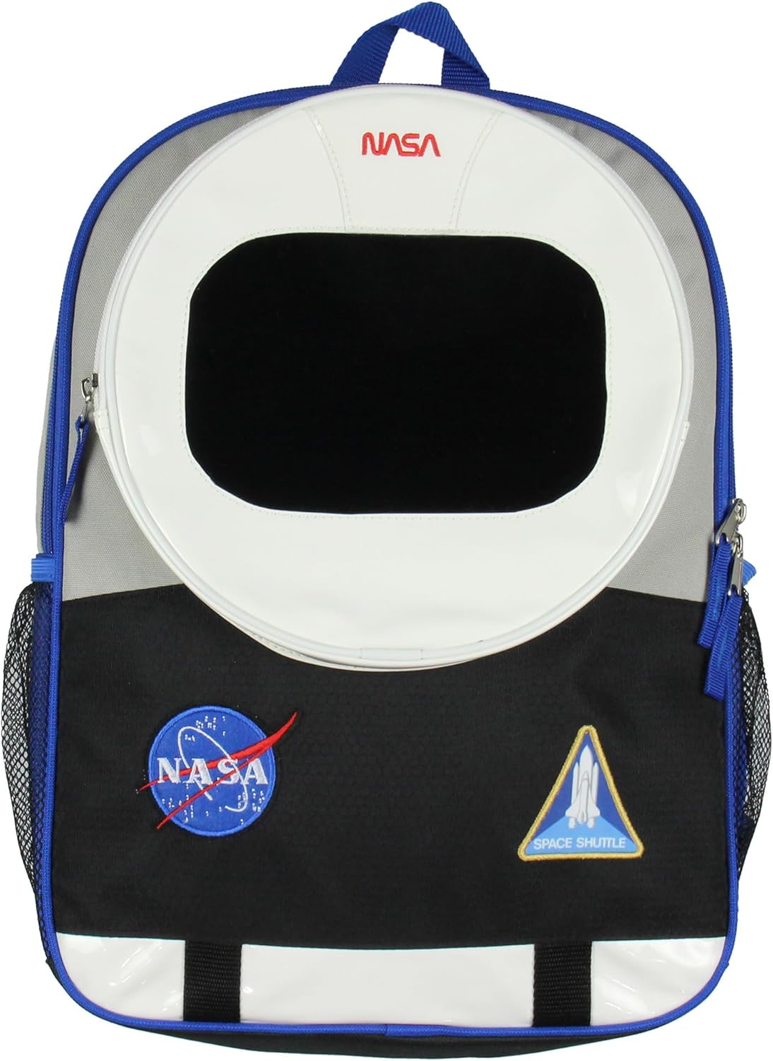 NASA Astronaut 16" Backpack Space Shuttle Helmet Suit Meatball Logo Patches Kids Travel School Book Bag