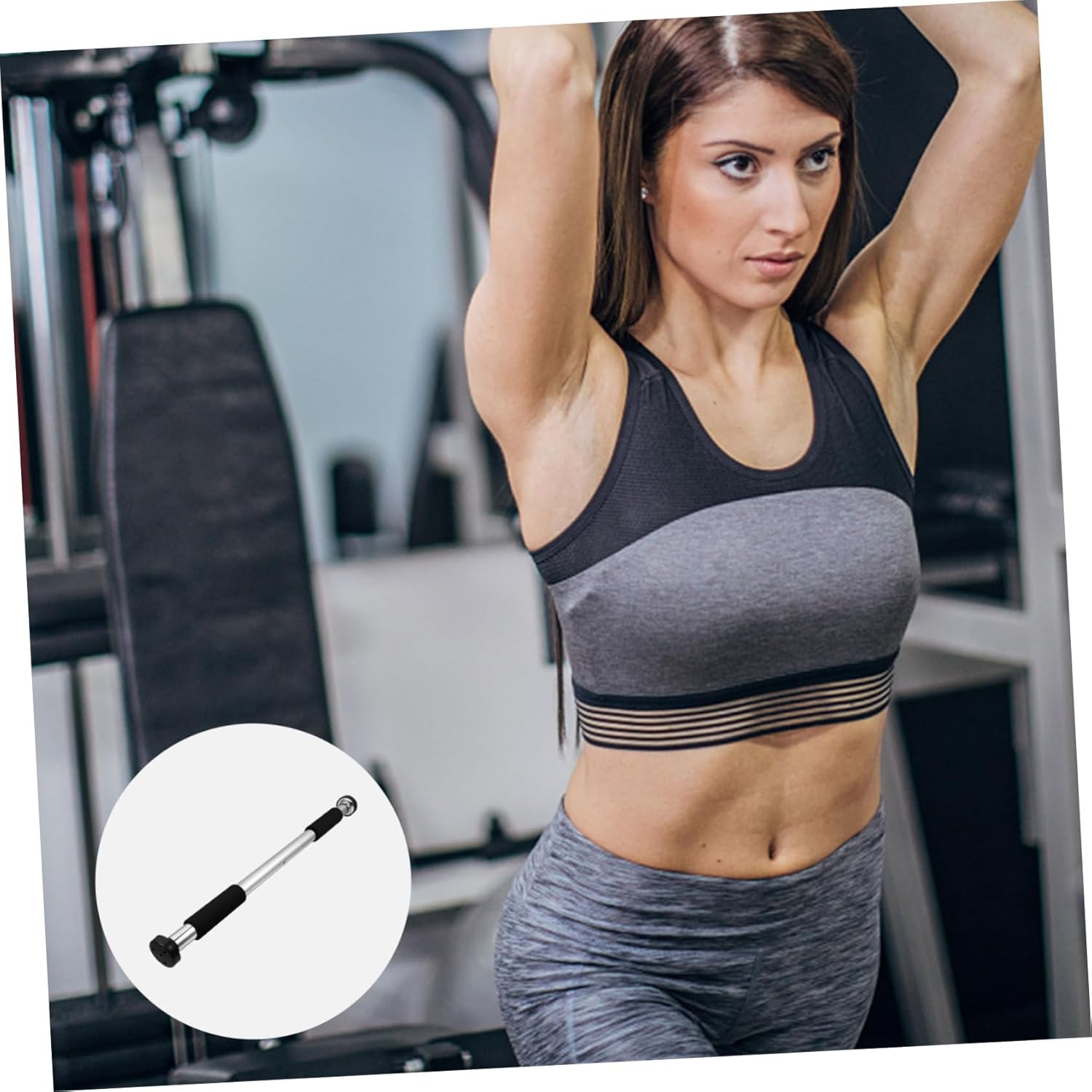 Pull-up Bar Tool for Strength Training Ergonomic Grip Double Anti-loose Design Versatile Fitness Equipment for Home Workouts