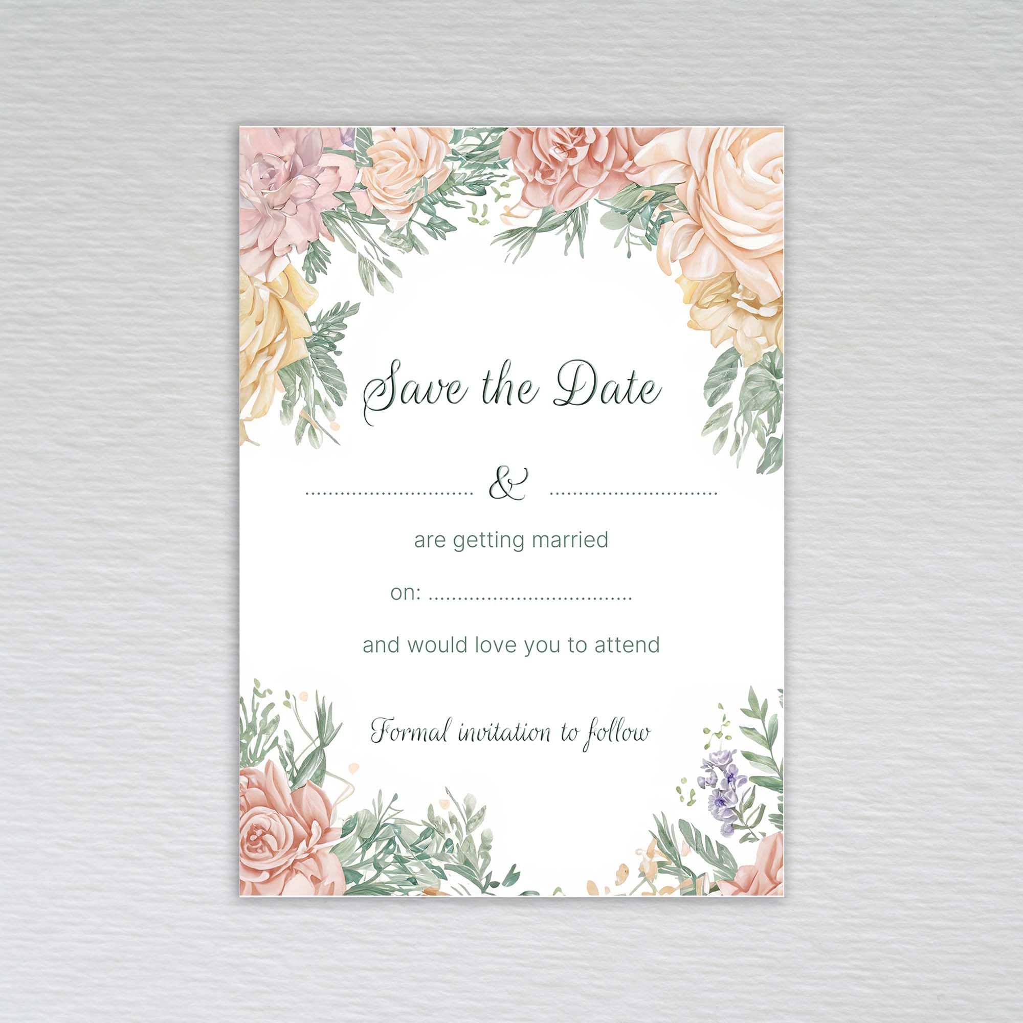 Webspectations Peony Save the Day Cards for Weddings featuring Beautiful Rustic Pink and Rose Gold Tones: Peony Save the Day Invites (Peony 20 without Envelopes)