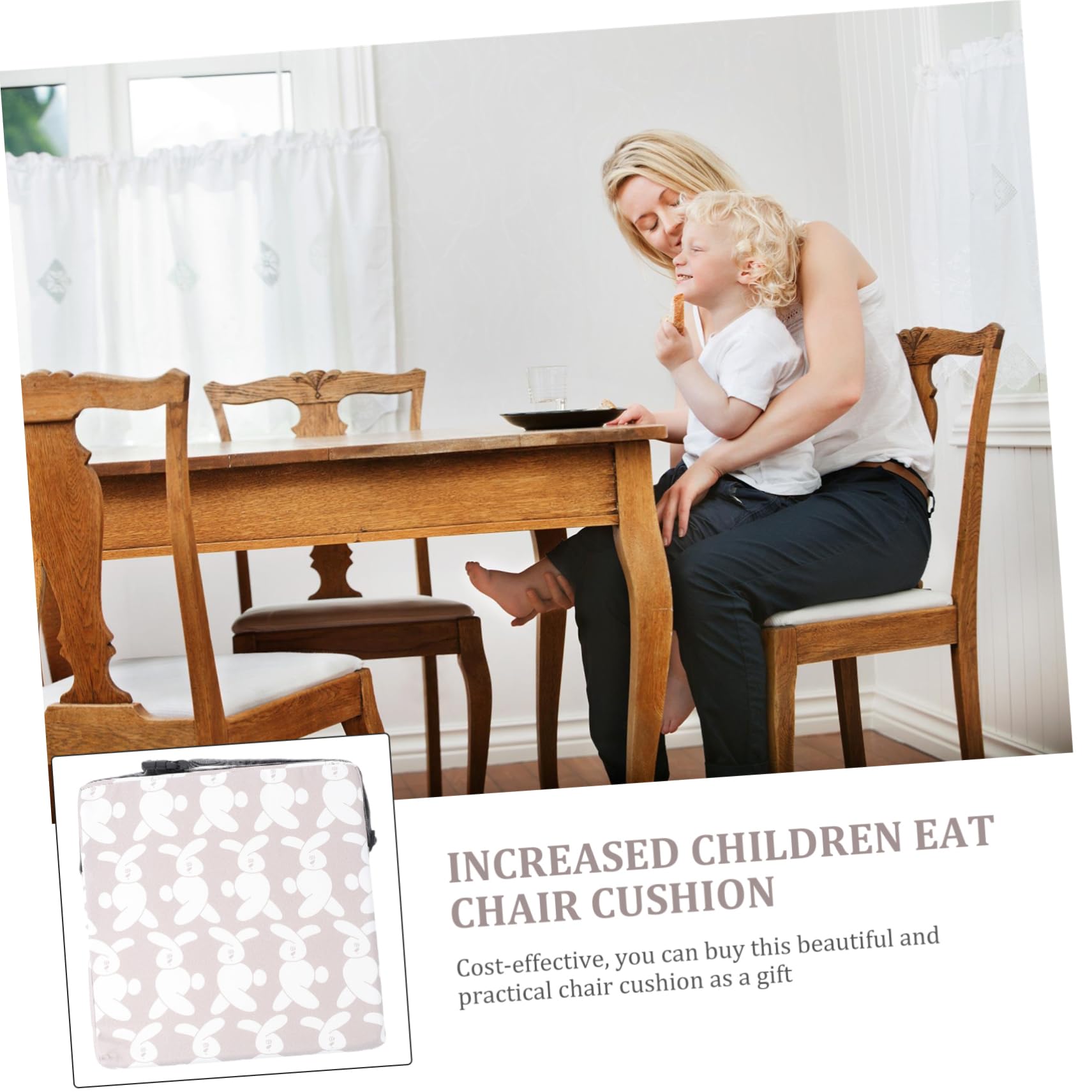 Abaodam 1 Pc Cojín Asiento Que Aumenta La Altura Silla Portatil Tronas Para Cojín Para Silla Niños Chair Cojín Cuadrado Tela Niño Pequeño Accesorios Portátil Esponja