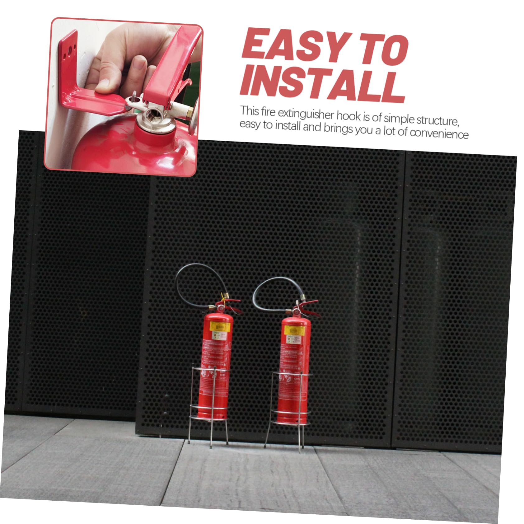 BAZEITFLOW Support Mural Pour Extincteur Galvanisé Fixation