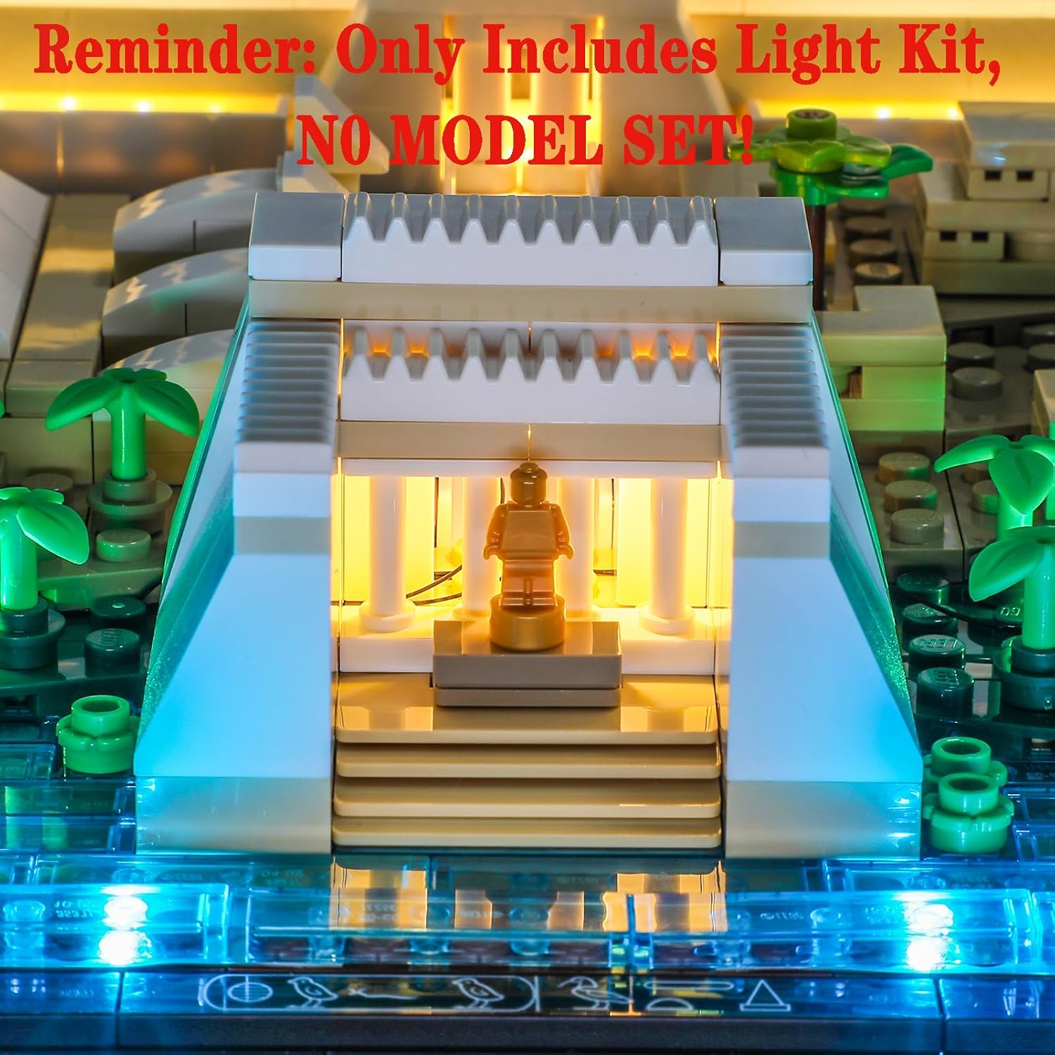 LED Light Set Compatible with Lego 21058 Great Pyramid of Giza Architecture Building Blocks Model - Model Set NOT Included