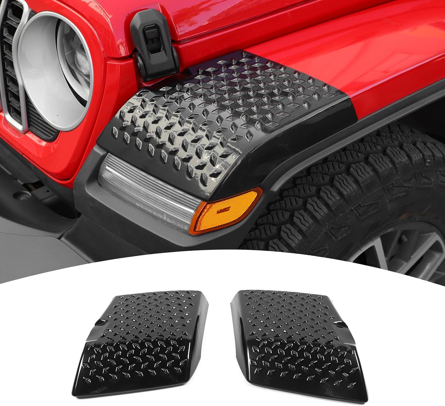 for Jeep JL Front Wheel Arch Armor Guard Protector Fit for Jeep Wrangler 2018+ for Gladiator 2020+ Black Exterior Accessories 2pcs