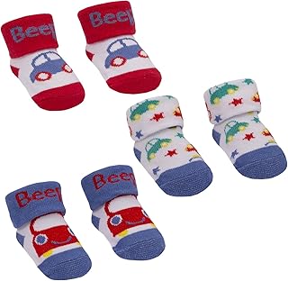 BABY TOWN Baby,Clothing,Baby Boys 0-24m,Socks & Tights,Socks BabyTown Baby Boys Car Print Socks Set - In Organza Bag