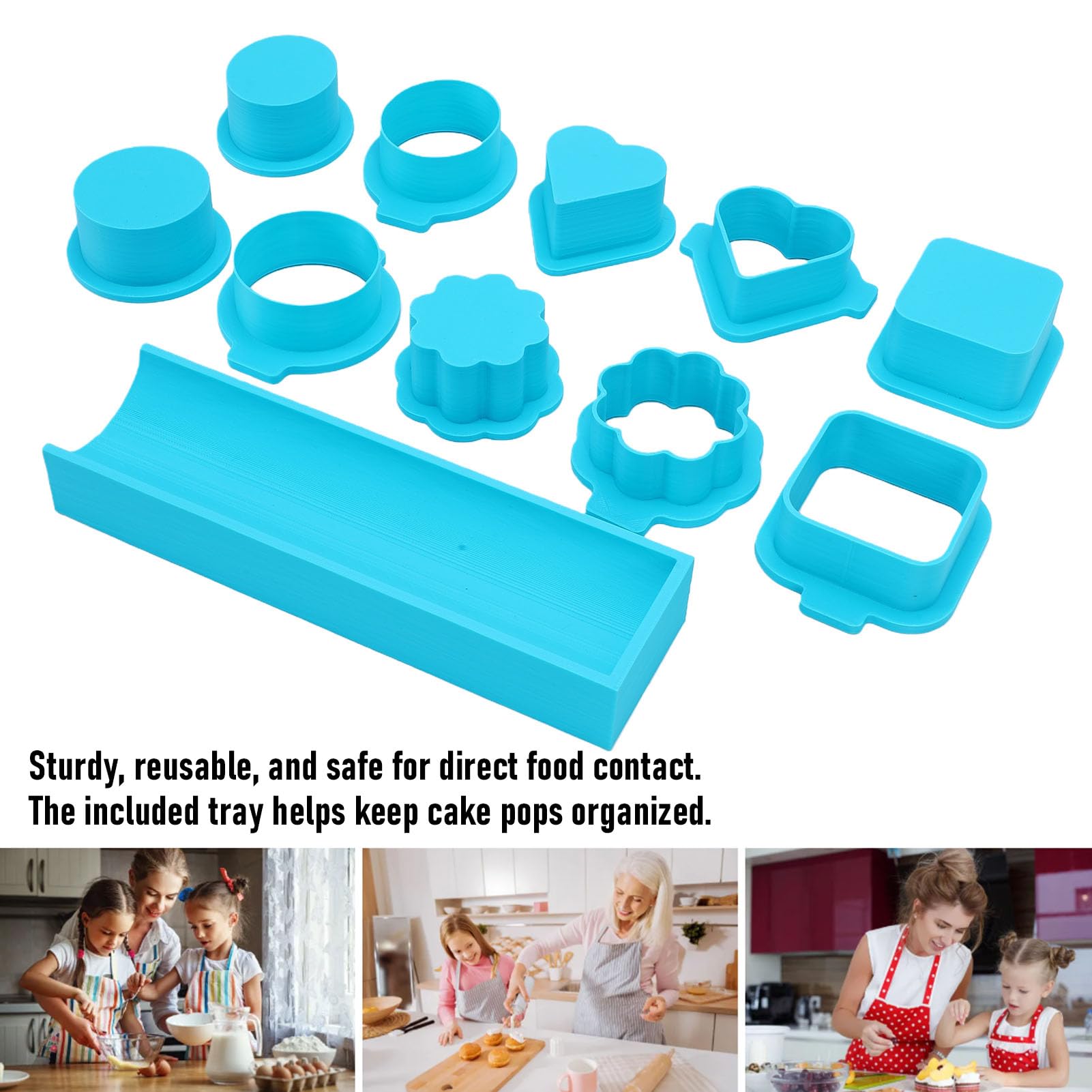 Qcwwy Wykrawacz i Popychacz do Cake Pops, Zestaw do Ciasta, 4,3 Cm, 5