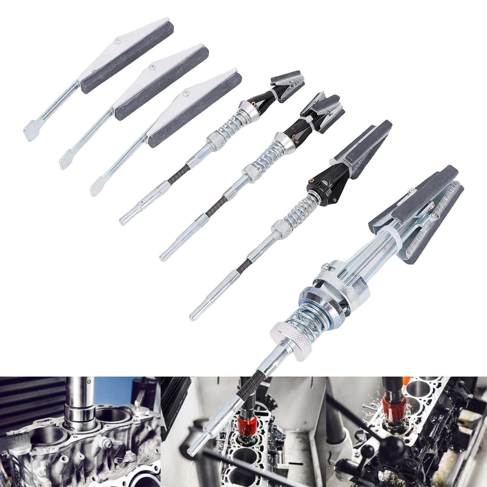 KIMISS Zylinder-Honwerkzeug-Set für 3/4-Zoll- Bis 7-Zoll-Motoren – Verstellbarer Zylinder-Entglaser mit 4--Honsteinen für Präzises Schneiden
