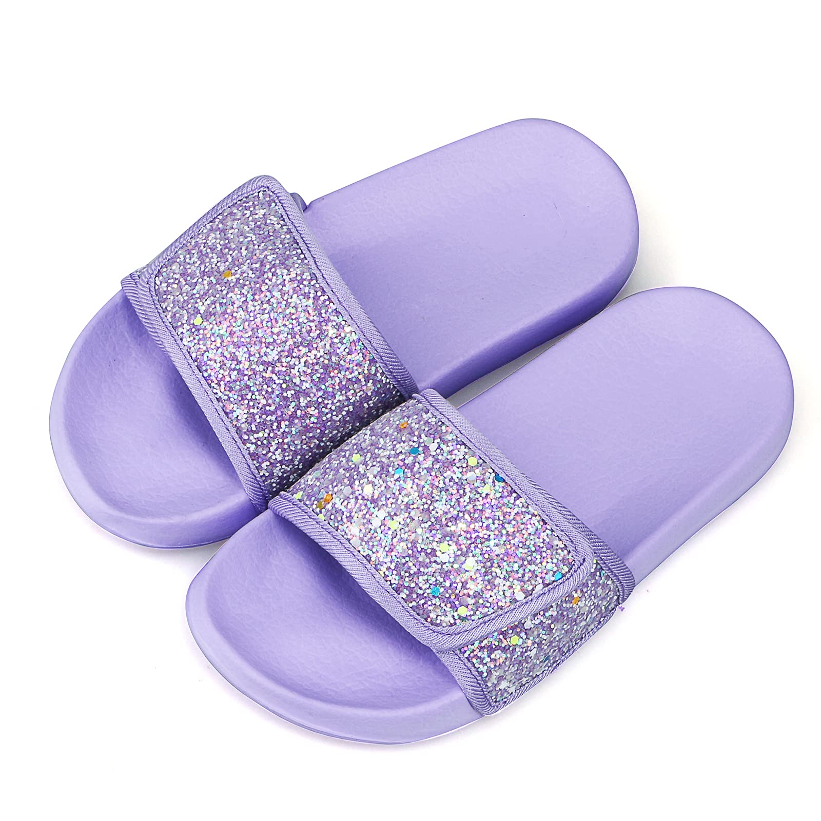 Mädchen Glitter Slider Mode Sommer Hausschuhe rutschfeste Sandalen Leichte Strand Pool Schuhe für Indoor Outdoor