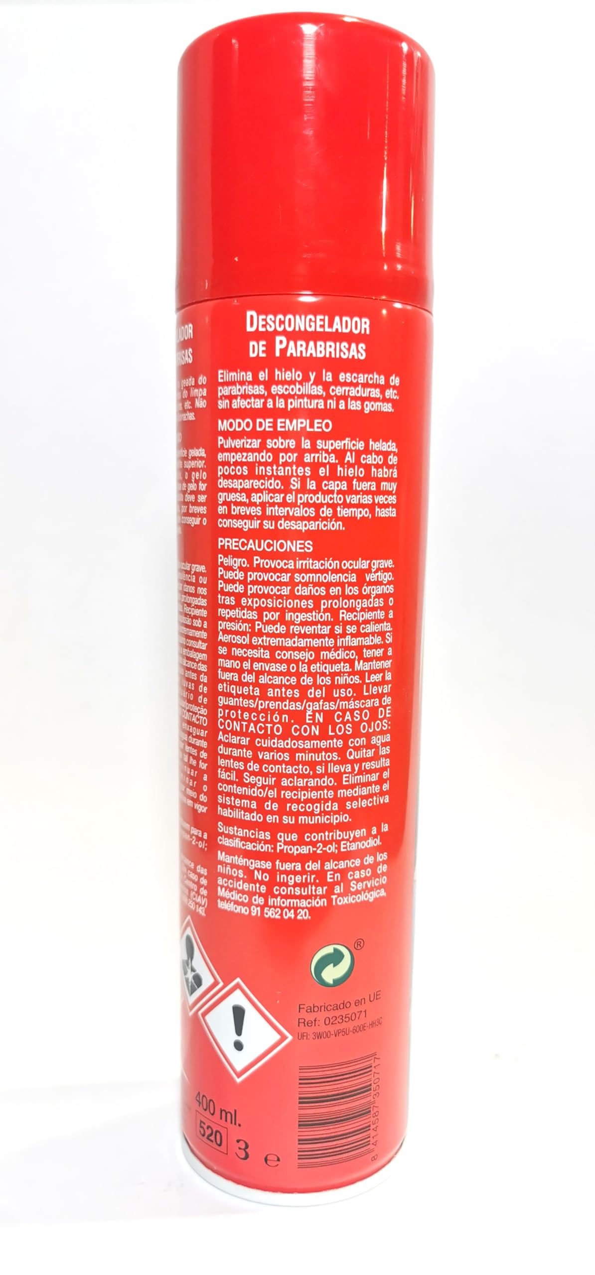 Todo Cultivo Windschutzscheiben- und Scheibenenteiser, 520 ml, 2 Stück, entfernt Eis schnell, ohne wieder zu erscheinen.