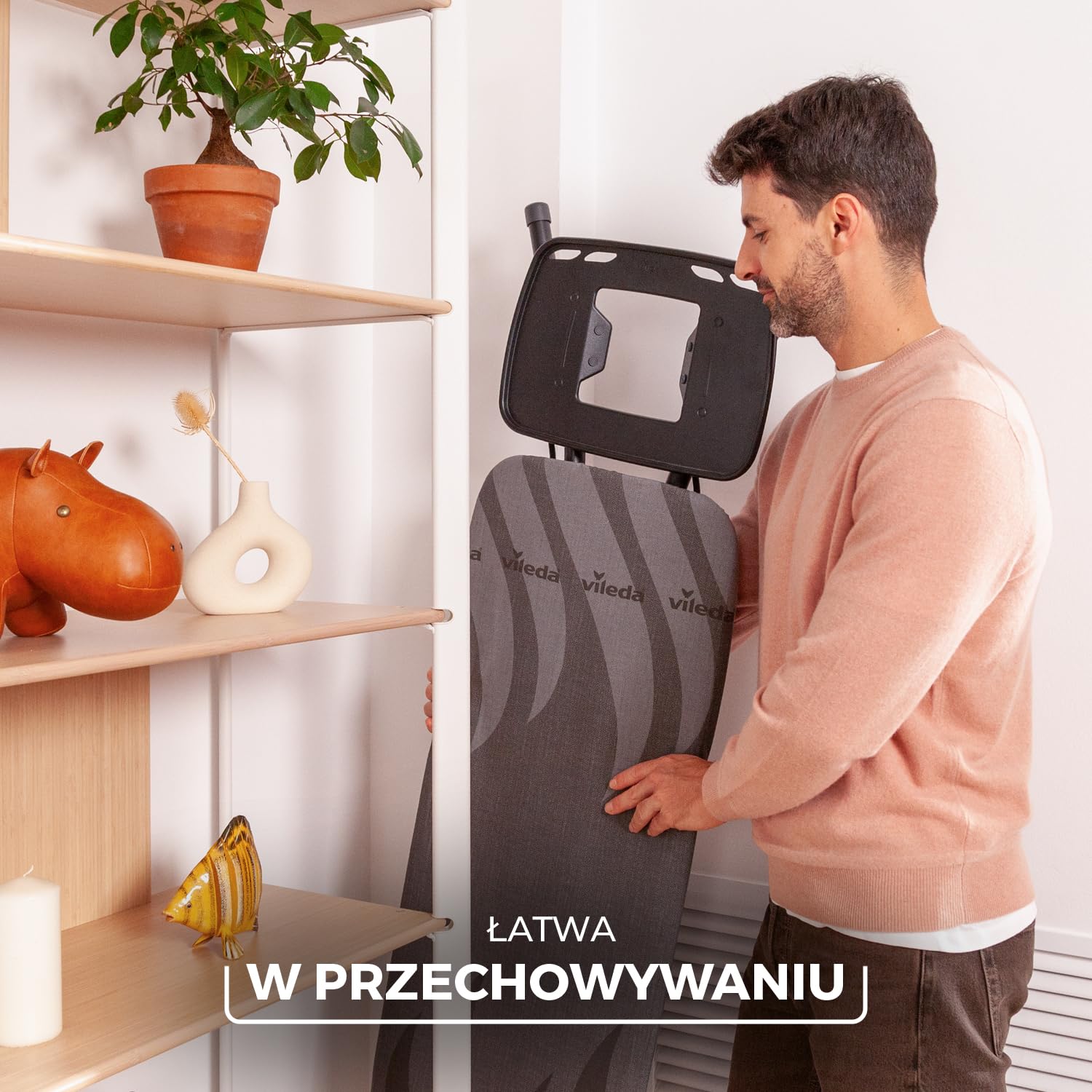 Vileda Total Reflect Ultimate deska do prasowania | Szybkie prasowanie, wytrzymała, szeroka powierzchnia, regulowana wysokość, XXL podpórka, łatwa do składania i przechowywania