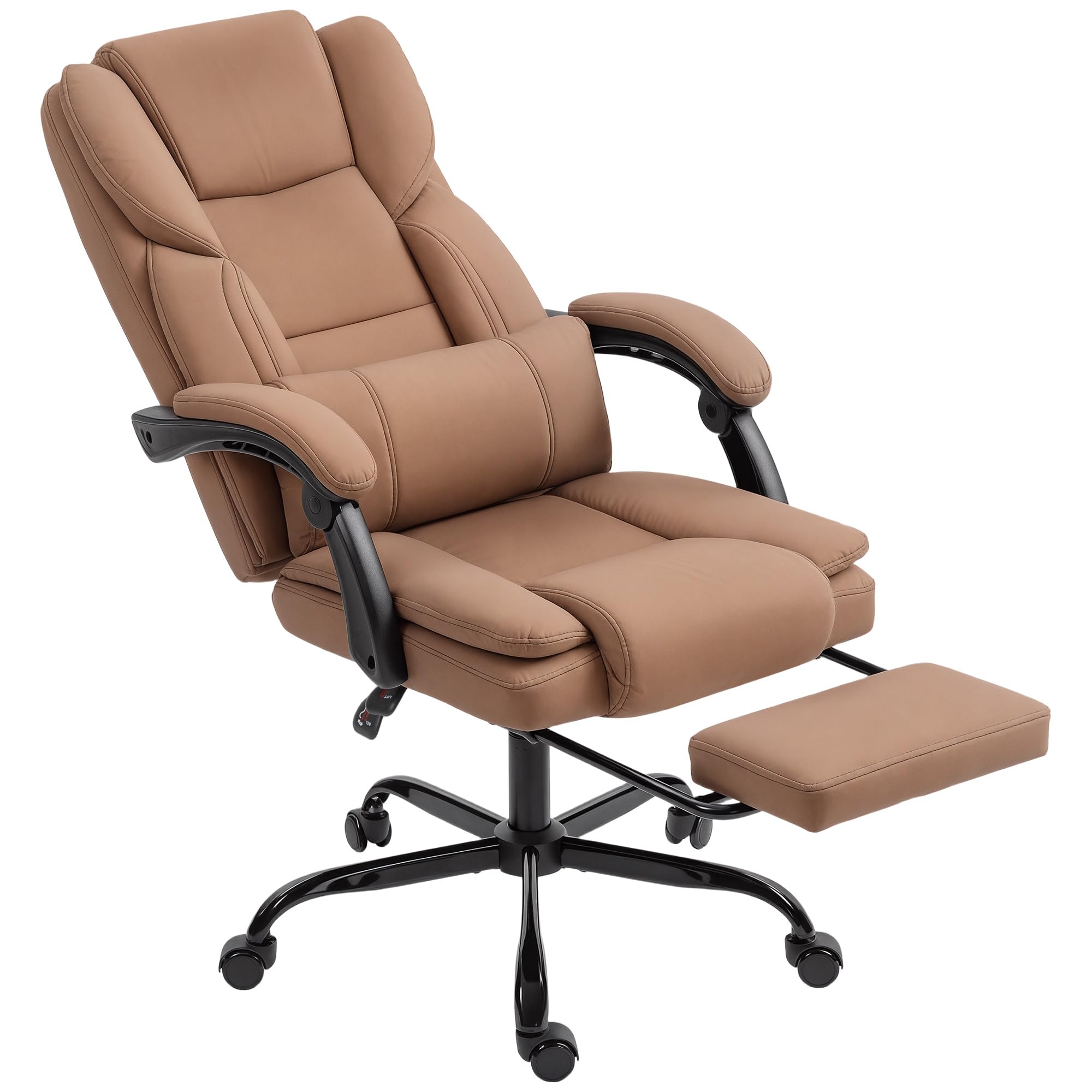 Vinsetto Gamestoel Ergonomische Computerstoel Met Kantelfunctie Draaistoel In Hoogte Verstelbaar Staal Zwart~13337o8v19001