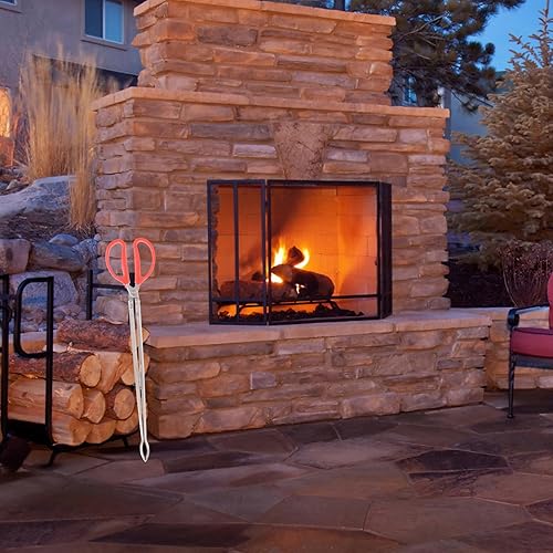 Miniatura 4 de Pinzas de leña de acero inoxidable resistente, agarrador de troncos, agarrador de garra, póquer de fuego para hoguera, herramientas de chimenea al