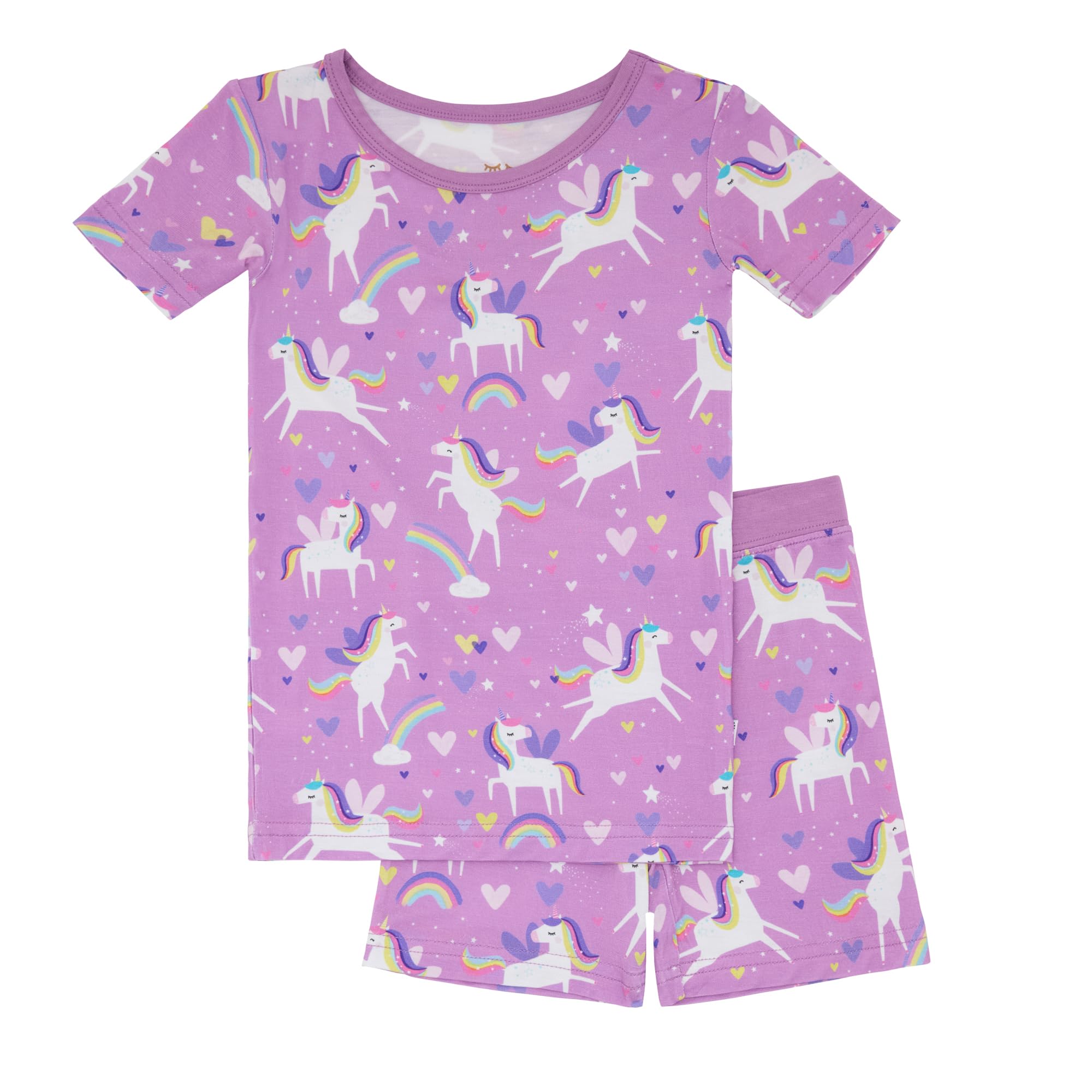 Little Sleepies Pajama Set w Short Sleeve Shirt Shorts Viscose from Bamboo Toddler Pajamas Girl Boys Pajamas for