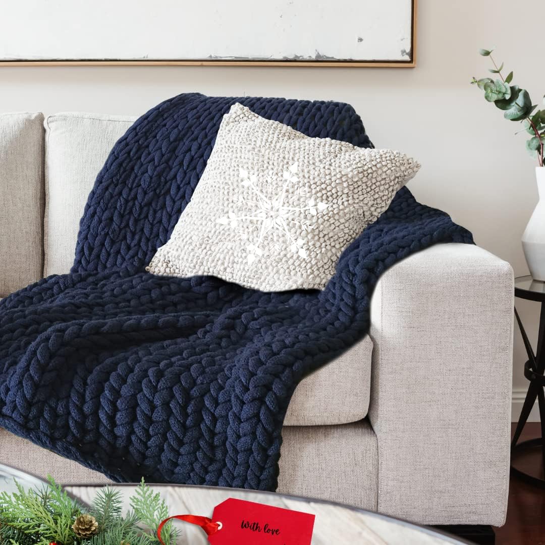 chunky cable knit pillow