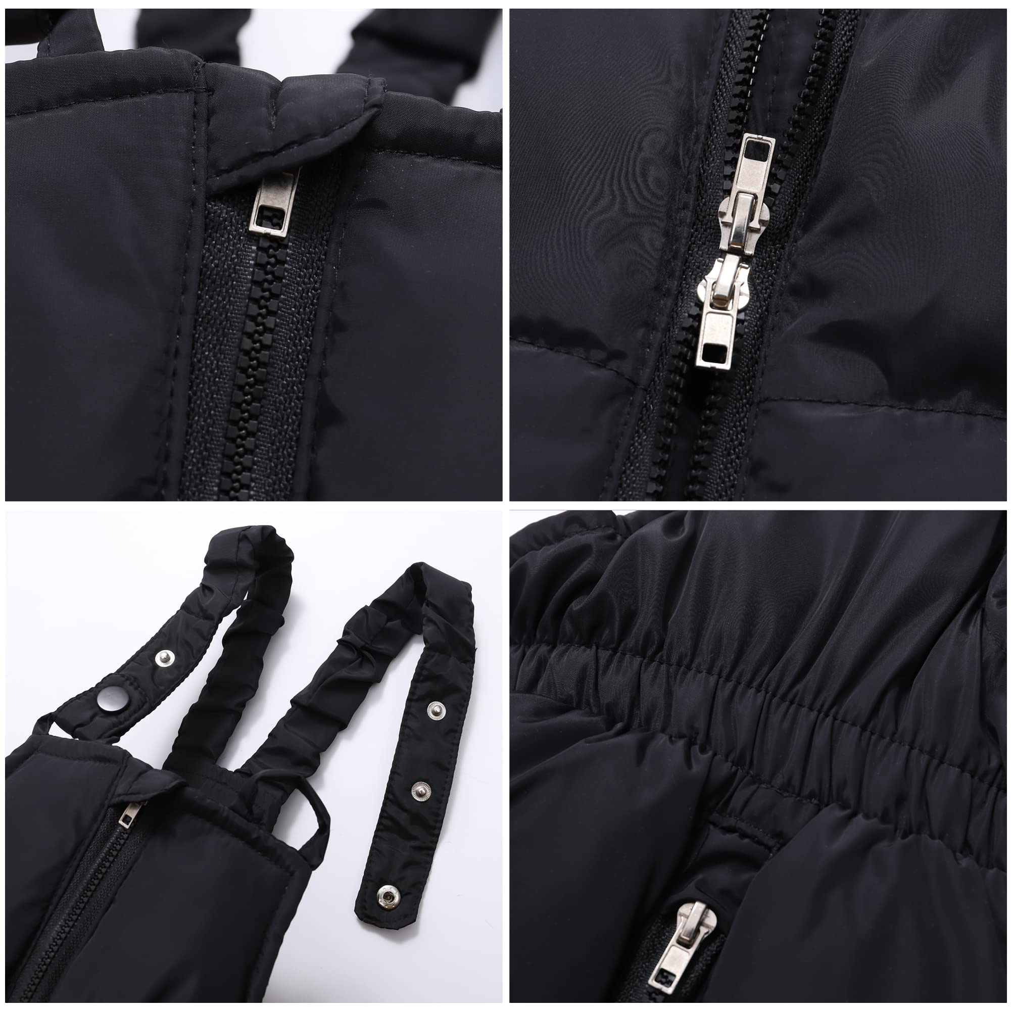 ZOEREA Kinder Bekleidungsset Junge Mädchen Süß Schneeanzug mit Kaputze Daunenjacke + Daunenhose 2tlg Verdickte Skianzug Winterjacke
