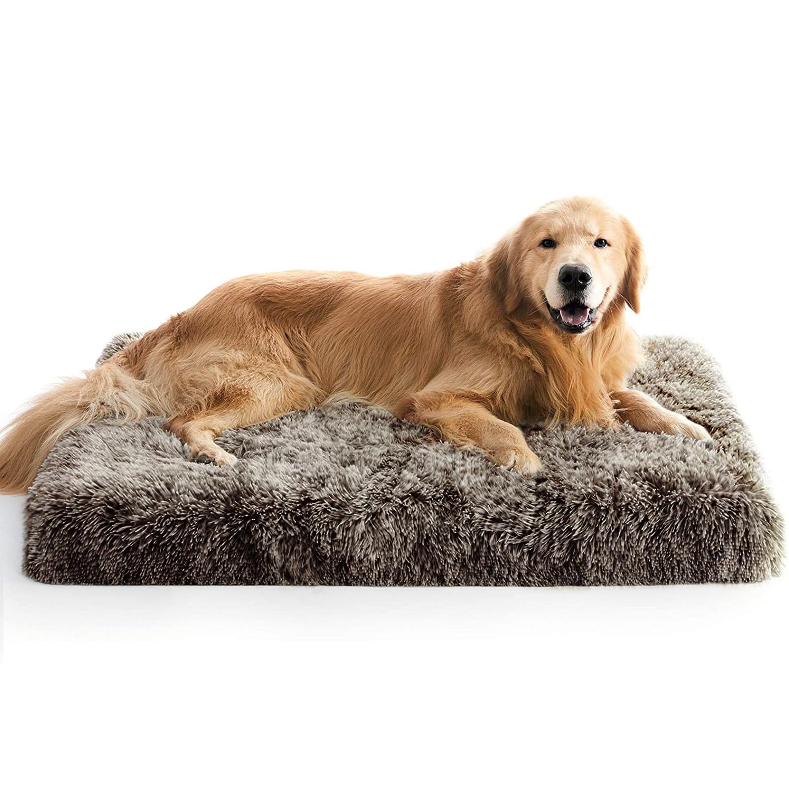 DIMUT Soft Plush Large Dog Bed Mattress，Large Removable Washable Dog Pads, Sleeping Pet Bed for Small Medium Large Dogs Cats Puppy Nest，Orthopedic Egg-Crate Foam Dog Bed (XX-Large, Coffee)